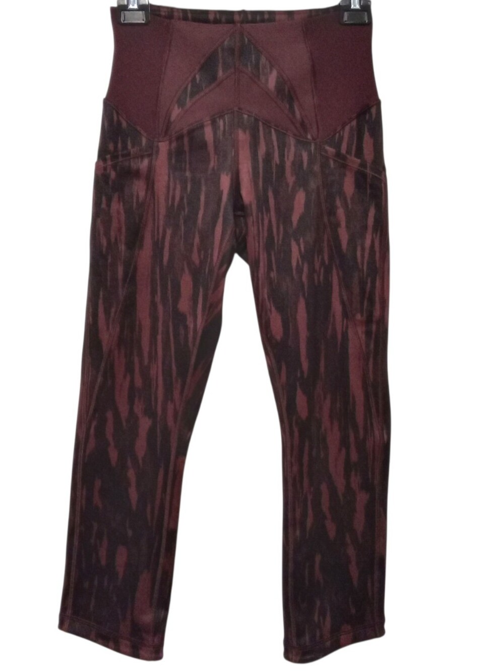 Lululemon Exquisite Crop Leggings Size 6 Painted Animal Bordeaux Drama Black EUC